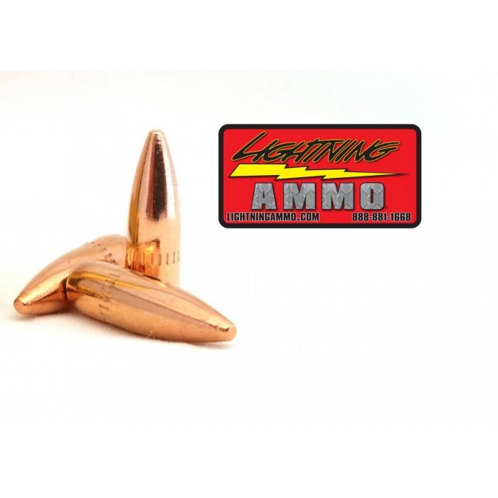 Lightning Ammo .224" 55gr FMJ-BT w/Cannelure .22 Caliber Rifle Bullets 500/ct