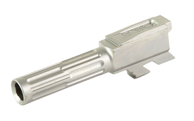 LanTac 9INE Match Grade Fluted Glock 43/43x Barrel, Stainless Steel Finish, Silver
