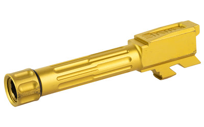 LanTac 9INE Match Grade Fluted Glock 43/43x Threaded Barrel, TiN Finish, Bronze, 1/2-28