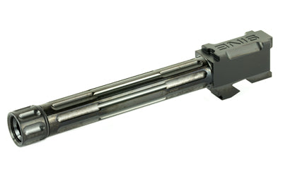 LanTac USA LLC 9INE Match Grade Threaded Barrel, Glock 17, 9MM, Black, Fluted, 1:10 Twist
