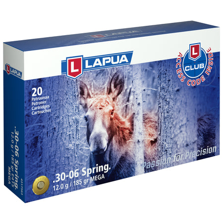 Lapua .30-06 Springfield 4317563 Mega Jacketed Soft Point JSP 185 Grain