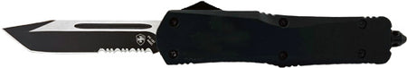 Templar Large OTF Black Rubber 3.5" Serrated Black Tanto Knife