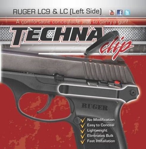 Techna Clip Left-Side Belt Clip Ruger LC9 and LC380