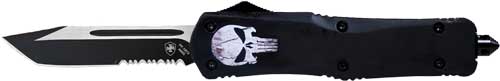 Templar Large OTF Fallen Design 3.5" Serrated Black Tanto Knife