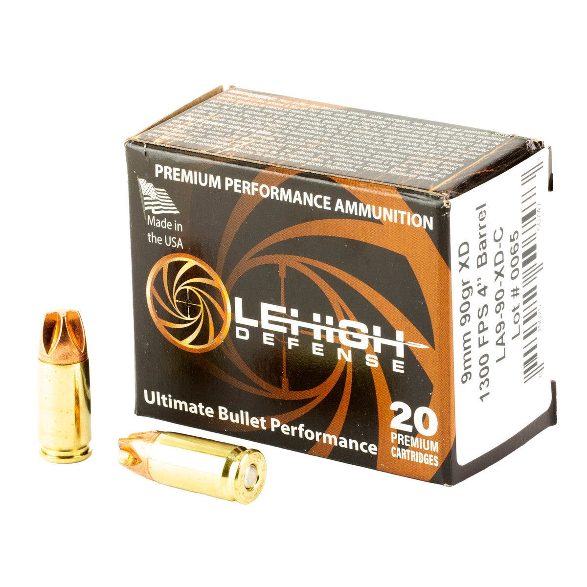 Lehigh Defense 9mm Luger/Parabellum LA990XDC Xtreme Defense Fluid Transfer Monolithic 90 Grain