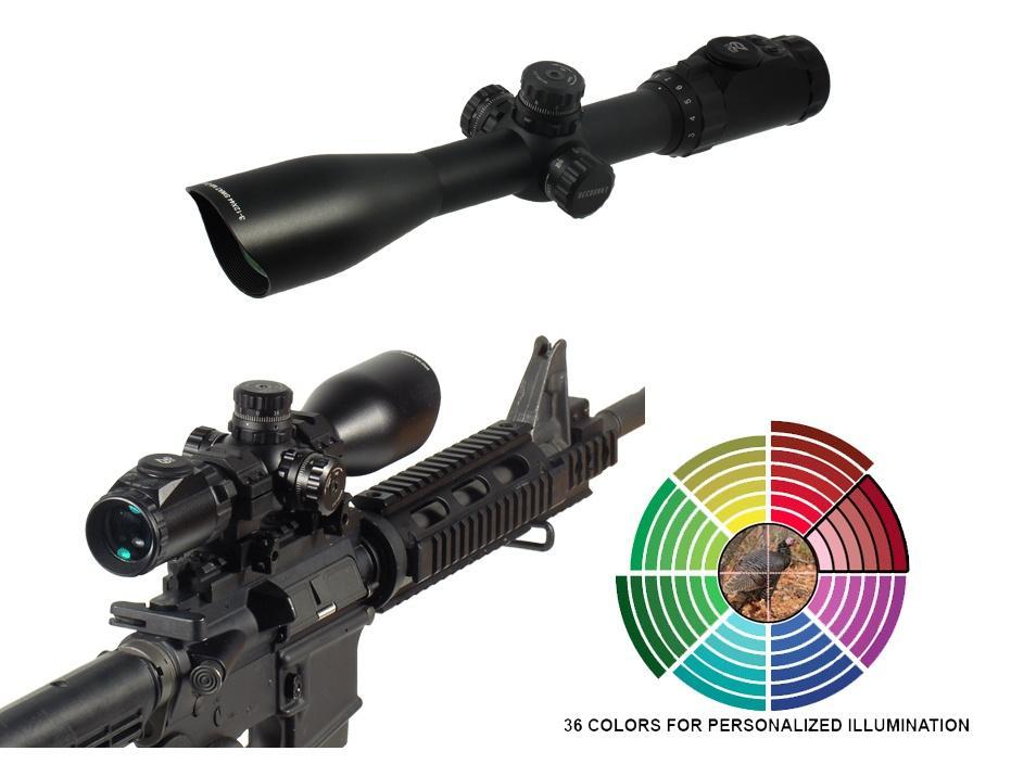 Leapers UTG AccuShot SWAT 3-12x44mm AO Illuminated Mil-Dot Rifle Scope Matte