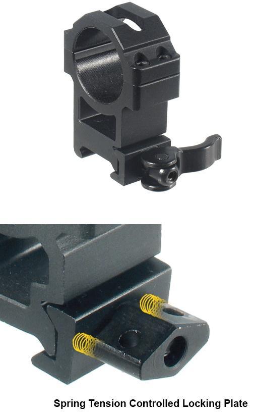 Leapers UTG LE Grade Max Strength 2-Piece Picatinny Rings 30mm High 22mm Width