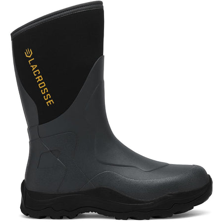 LaCrosse Alpha Agility Field Boot 12 Inch Black Gray Size 8