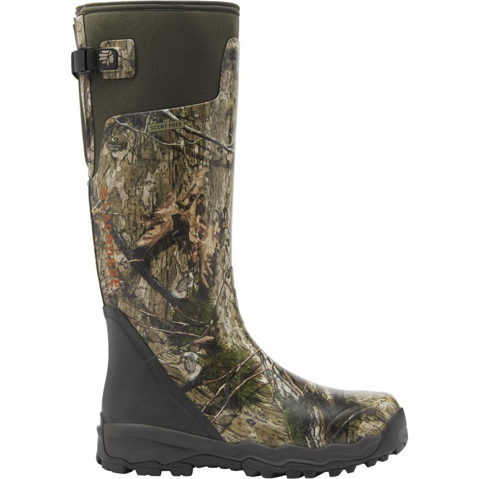 LaCrosse Alphaburly Pro 18-Inch Scent-Free Rubber Hunting Boot Mossy Oak DNA Size 8