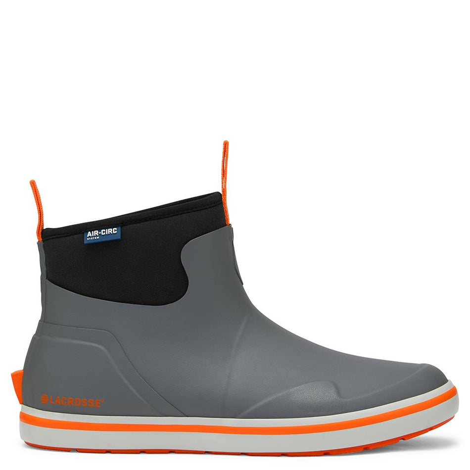 LaCrosse Alpha Deck Boot 6 Inch Grey and Orange Men's Size 12