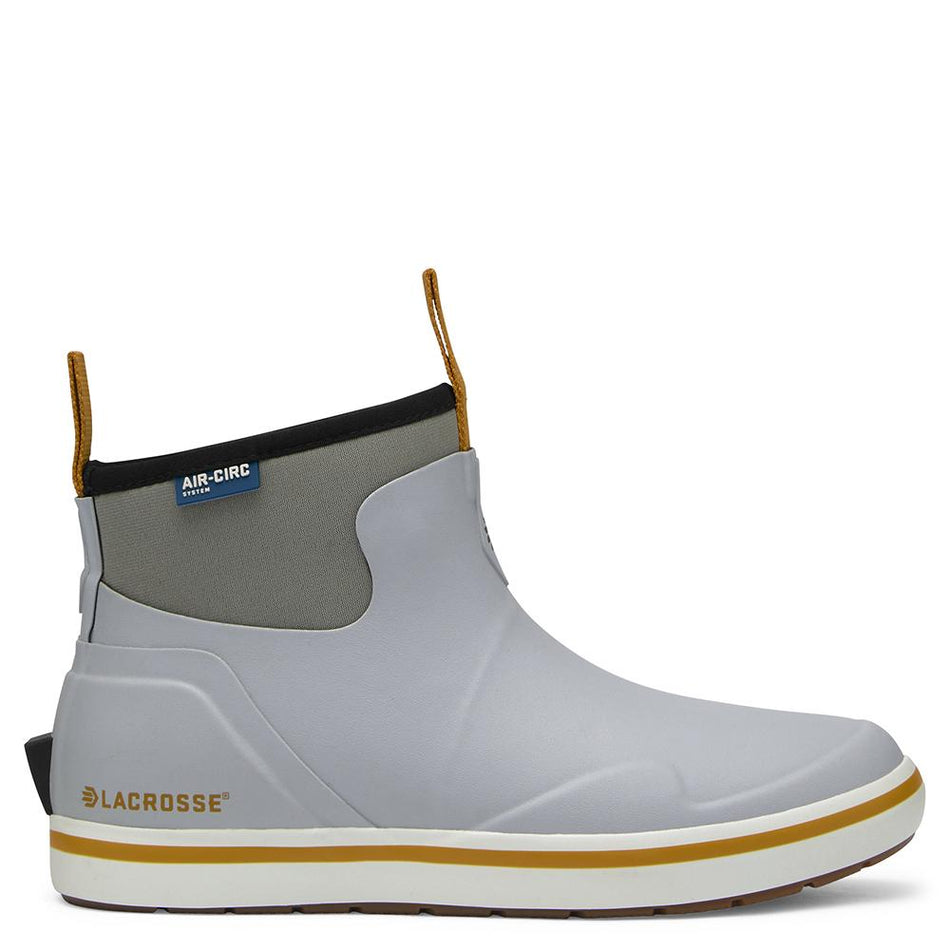 LaCrosse Womens Alpha Deck 6" Rubber Boot Wild Dove Grey Size 7