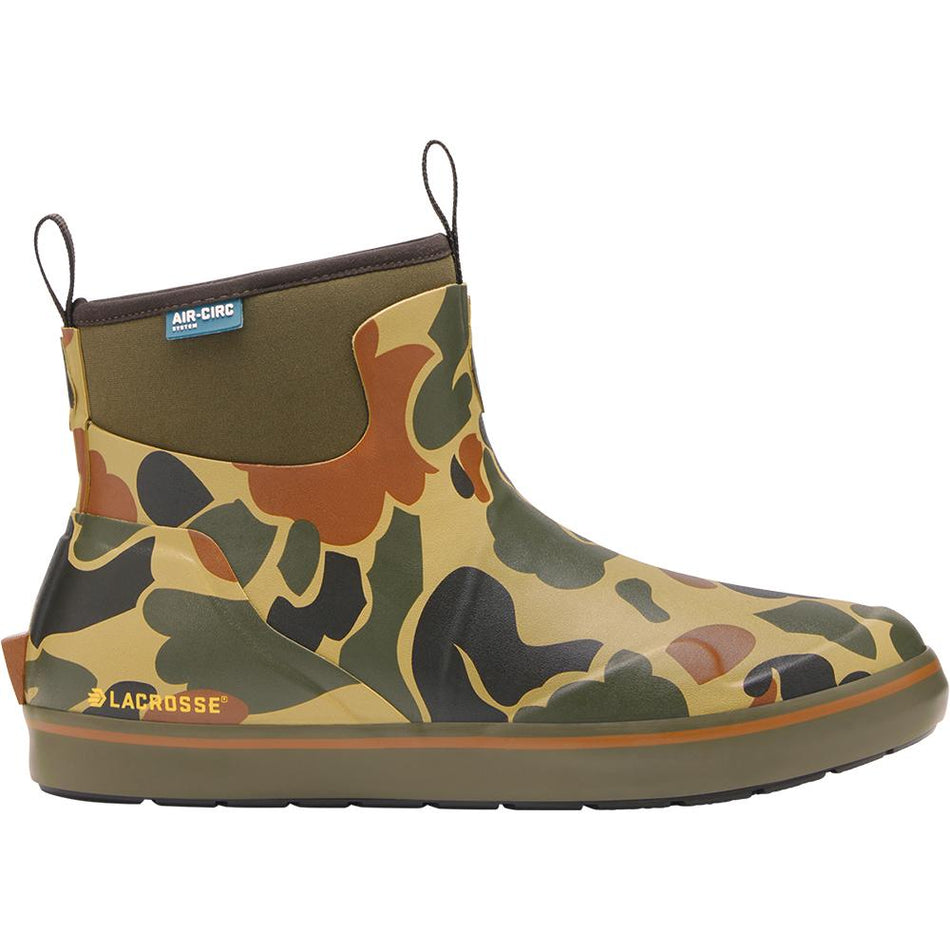 LaCrosse Alpha Deck Boot Men's Hardwoods Duck Camo 6-Inch Size 11.5M
