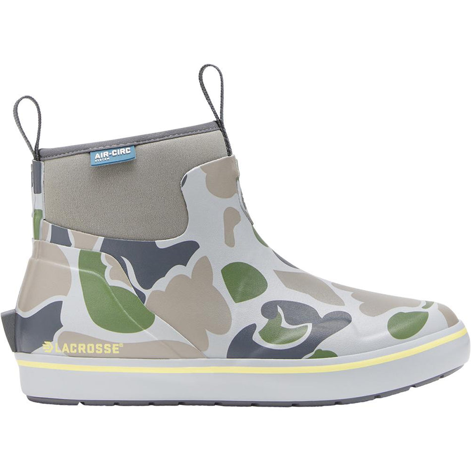 LaCrosse Alpha Deck Women's Seagrass Duck Camo 6-Inch Boot Size 8M