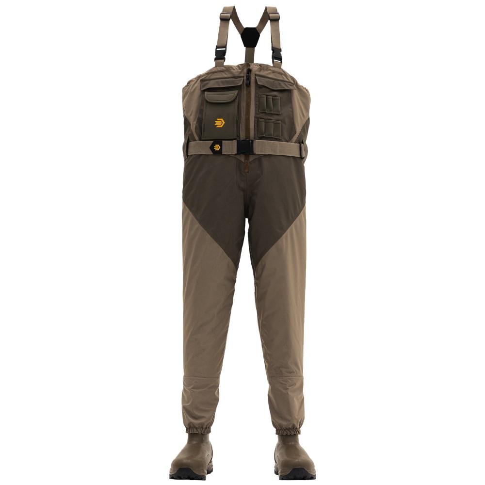 LaCrosse Alpha Agility Select Front Zip Chest Waders Brown 1600G Sz 9