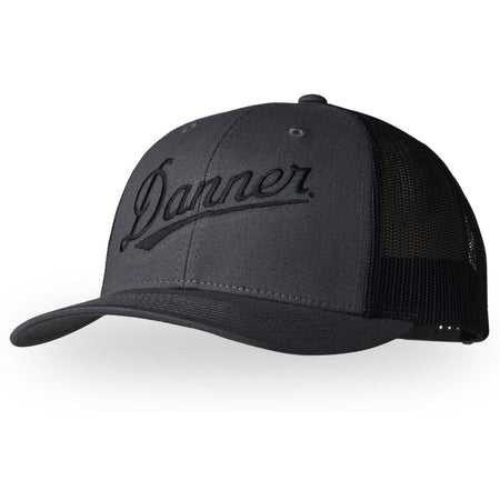 Danner Black Embroidered Adjustable Trucker Cap