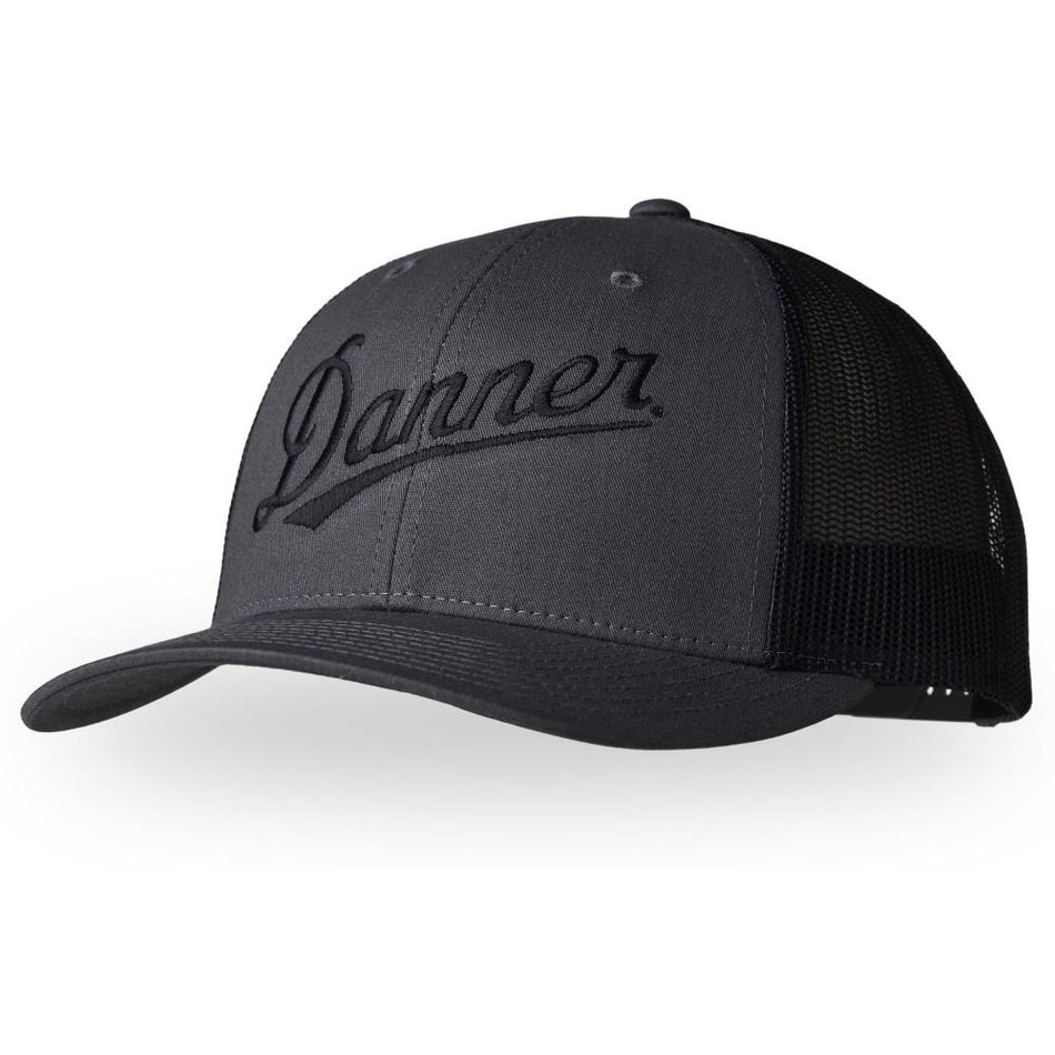 Danner Black Embroidered Adjustable Trucker Cap