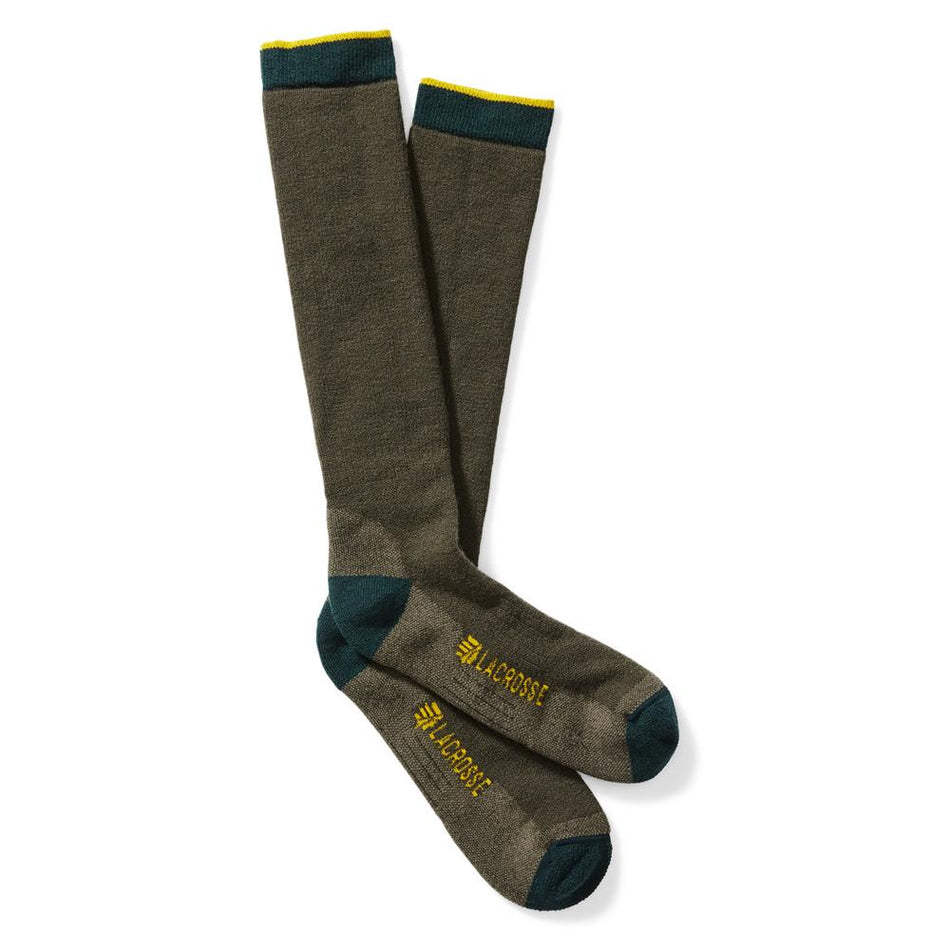 LaCrosse Merino Midweight OTC Sock for Men OD Green Size L