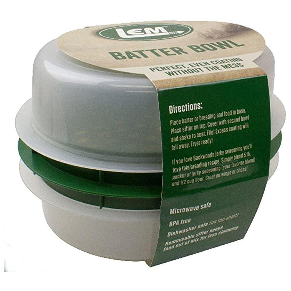 LEM Batter Bowl with Locking Lid for Breading