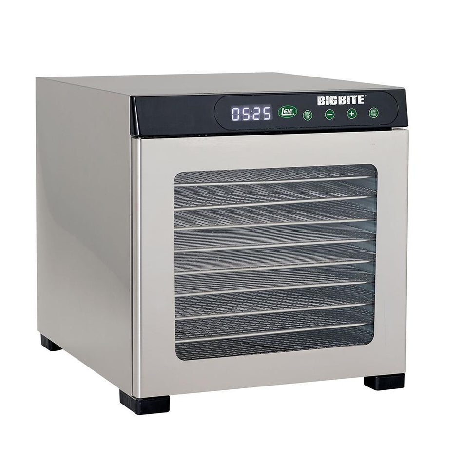 LEM BigBite Stainless Steel 10-Tray Dehydrator for Jerky and Snacks