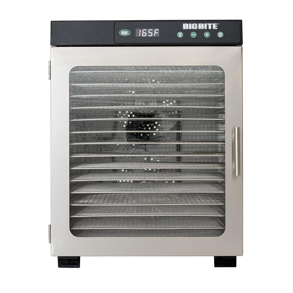 LEM BigBite Stainless Steel 16-Tray Large-Capacity Dehydrator
