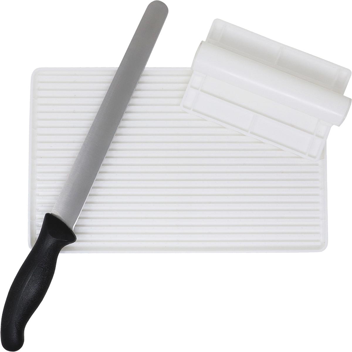 LEM Jerky Board with Knife and Grip Mat Set