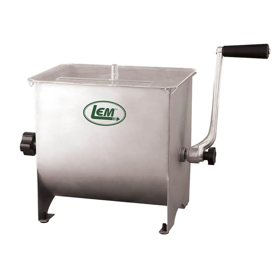 LEM MightyBite 20lb Manual Meat Mixer with Stainless Hopper