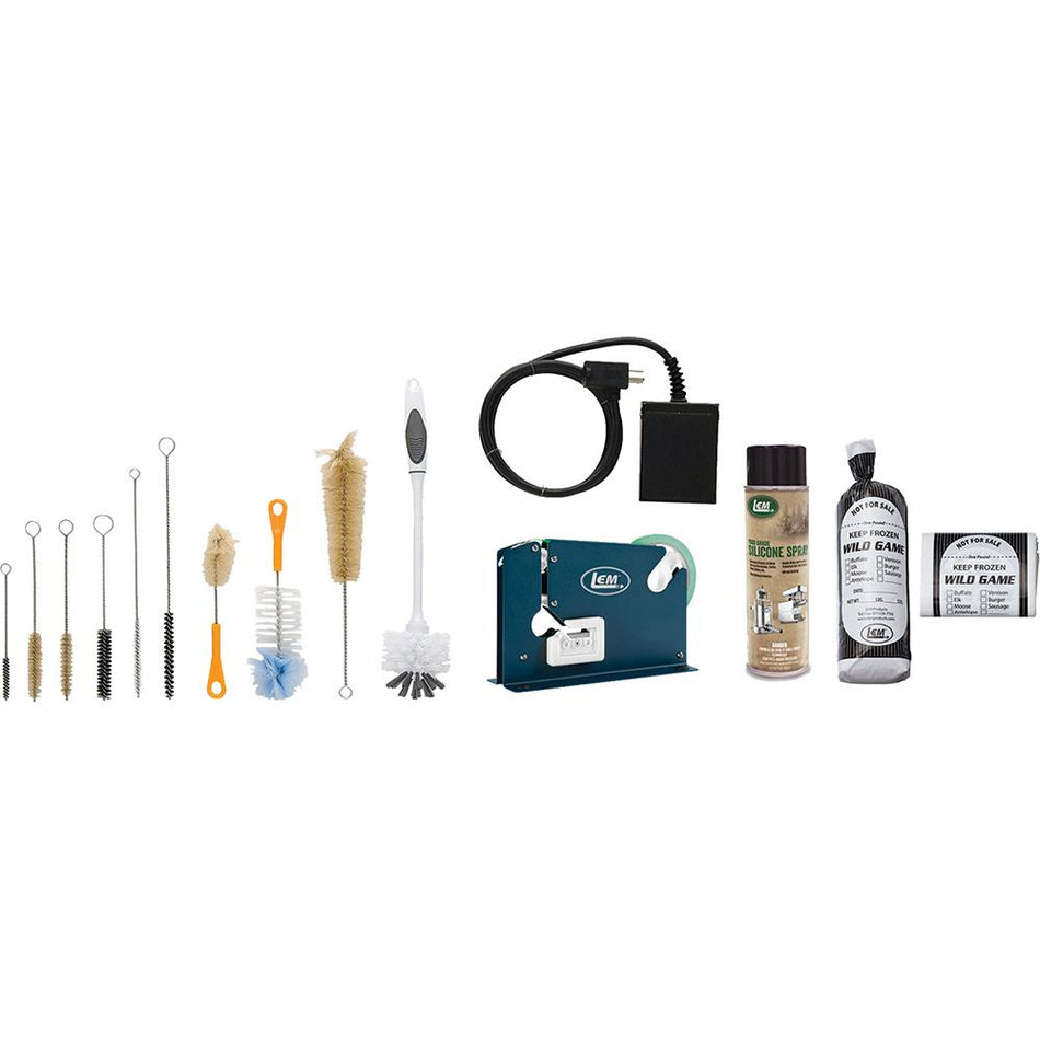 LEM Products Meat Grinder Complete Accessory Kit with Bags and Brushes