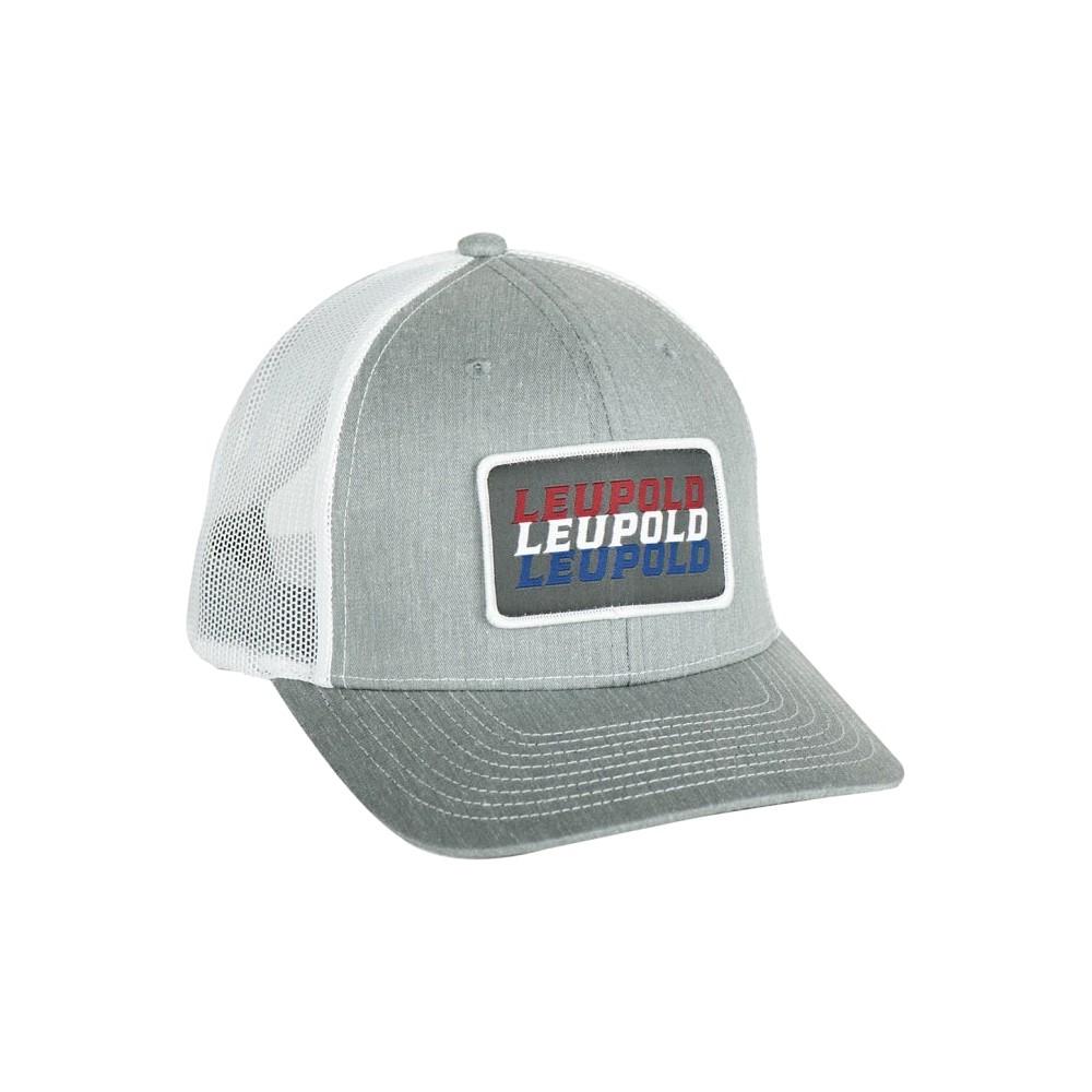 Leupold Patriot Trucker Cap Heather Grey and White