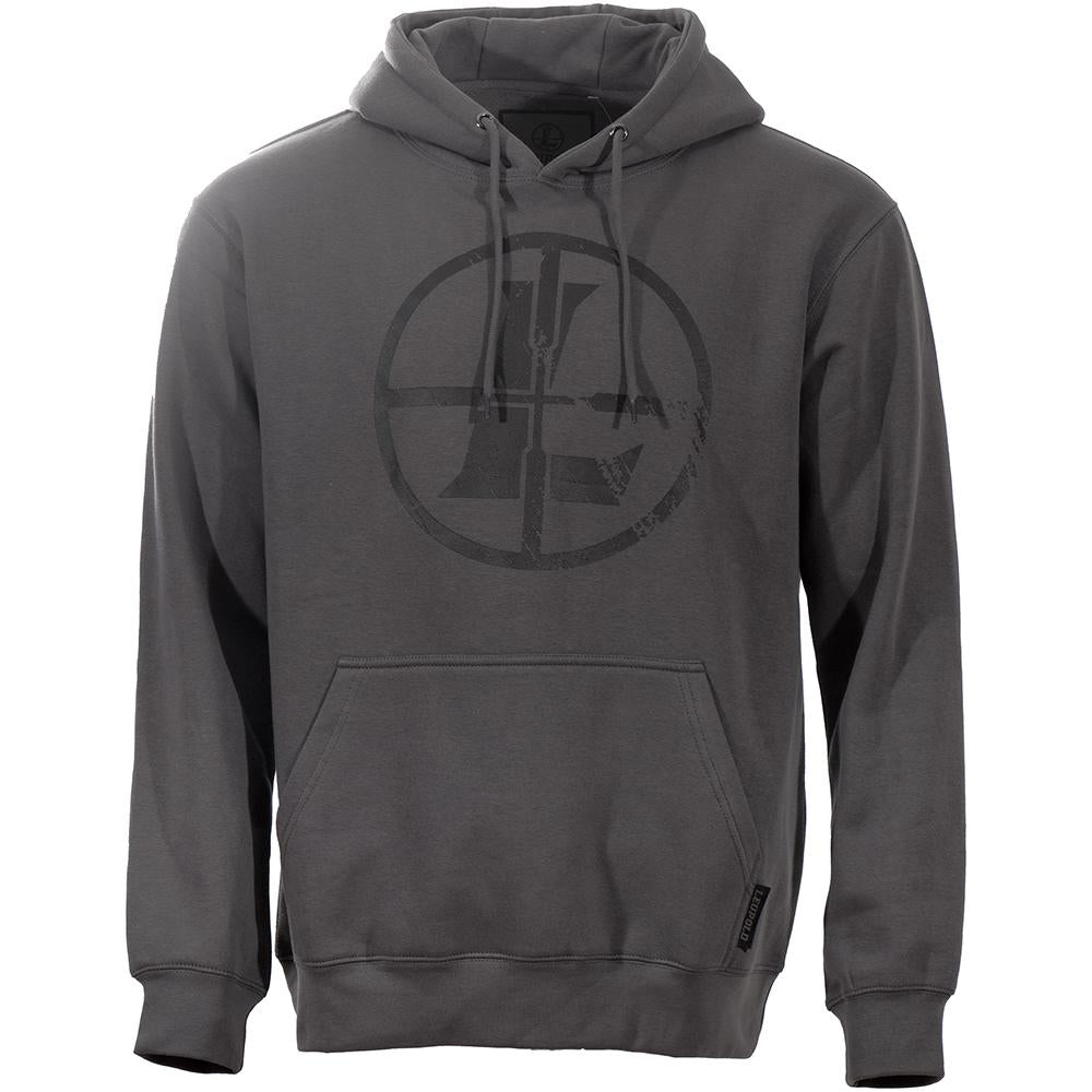 Leupold Distressed Reticle Logo Hoodie Sweatshirt Gunmetal S