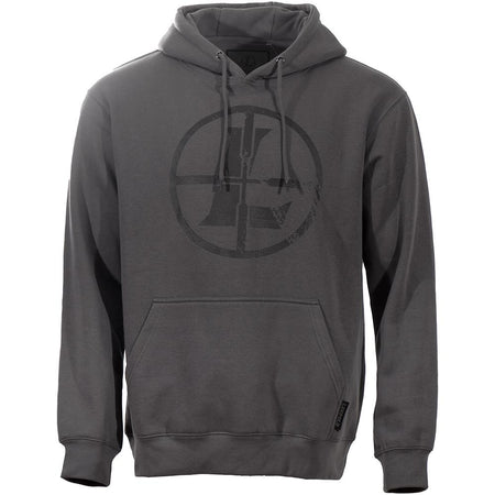 Leupold Distressed Reticle Logo Hoodie Sweatshirt Gunmetal S