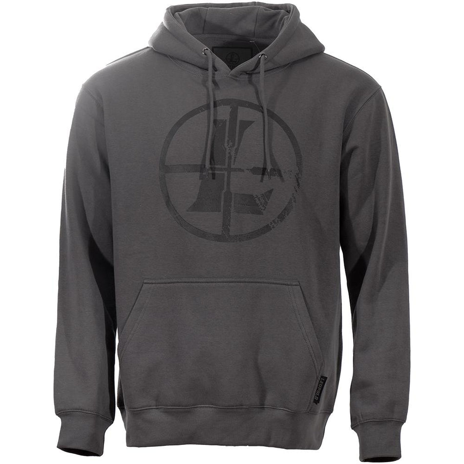 Leupold Distressed Reticle Midweight Sweatshirt Hoodie Gunmetal XL