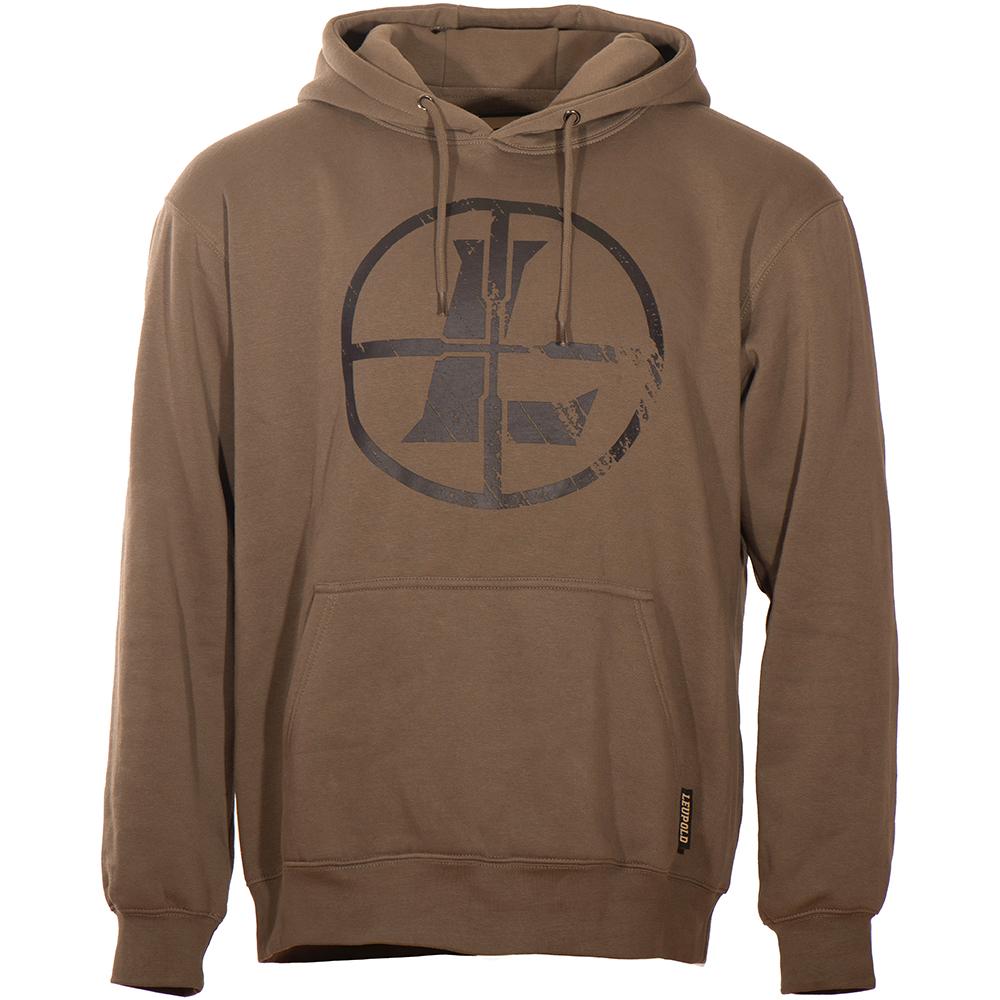 Leupold Distressed Reticle Hooded Sweatshirt Otter Size 2XL
