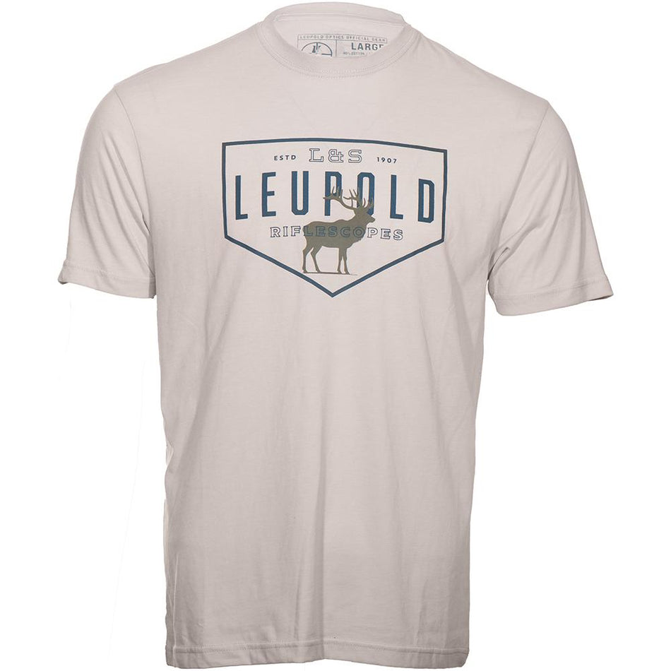 Leupold Bull Elk Short Sleeve Tee Shirt Sand Size M