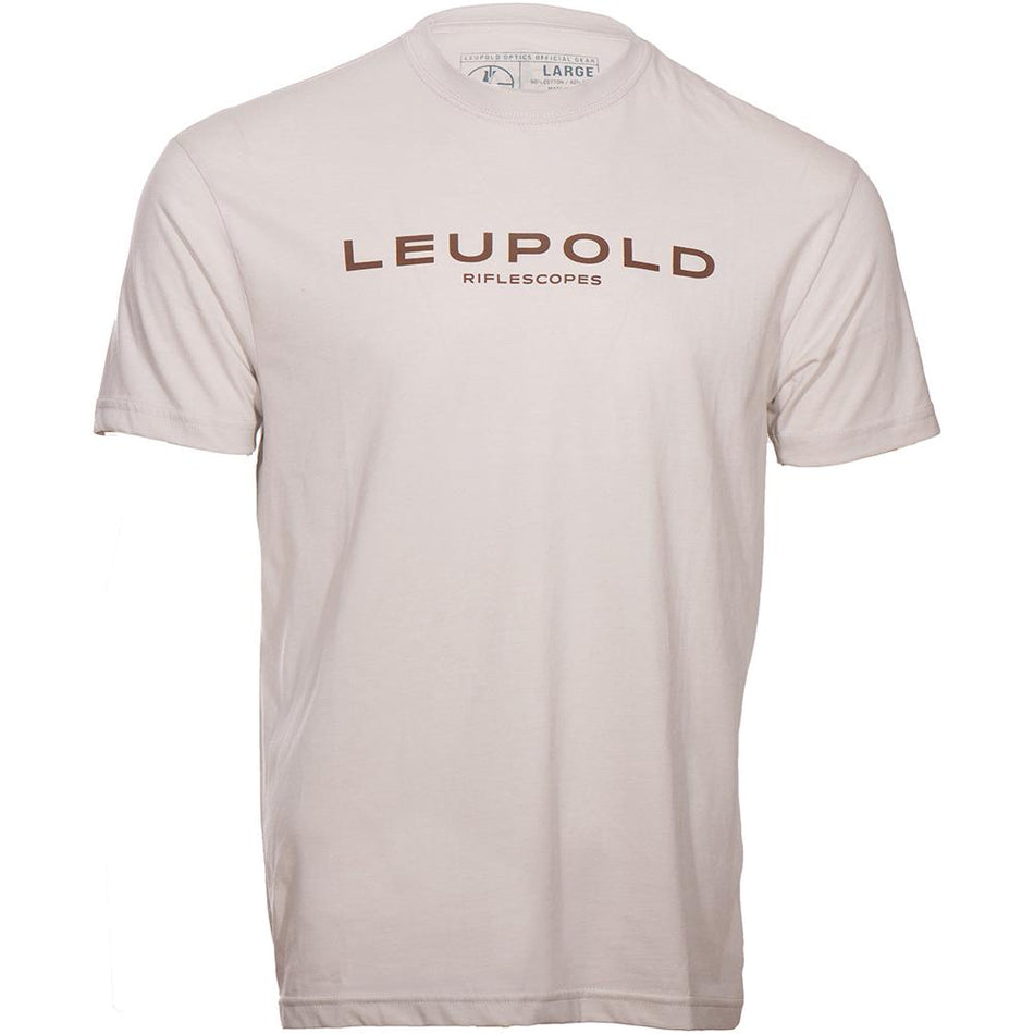 Leupold Riflescopes Short Sleeve Tee Shirt - Sand Color Size 2XL