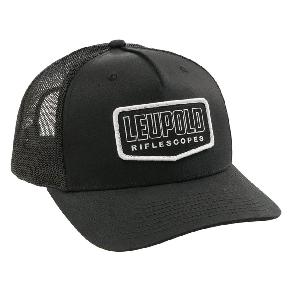 Leupold Black Trucker Hat Riflescopes Adjustable Snap-Back