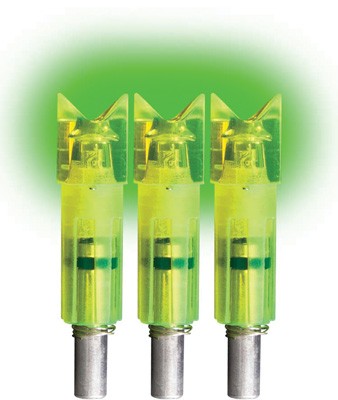 Lumenok Xbow Green Crescent Lighted Nock Easton Carbon 3-Pack
