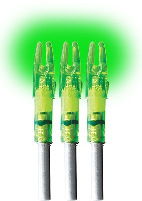 Lumenok GT Series Green Lighted Nock 3pk