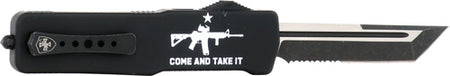 Templar Large Zinc OTF Come & Take It AR 3.5" D2 Serrated Knife