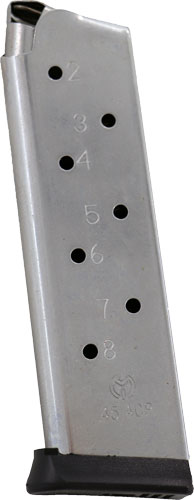 Metalform Magazine 1911 Govt 45 ACP 8rd Stainless Removable Baseplate