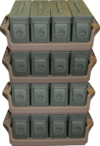 MTM Flat Dark Earth Ammo Can Tray Holds 4 30-Cal Metal Cans