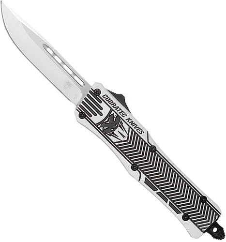 CobRaTec CTK1 Medium OTF Arctic White Cerakote D2 Blade 3" Knife