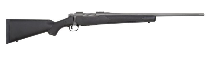 Mossberg Patriot 28006 7mm-08 Rem Rifle, 22" Stainless Cerakote Fluted Barrel, Black Synthetic Stock