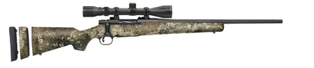 Mossberg 28050 Patriot Super Bantam 6.5 Creedmoor Caliber with 5+1 Capacity, 20" Fluted Barrel, Blued Metal Finish & TrueTimber Strata Synthetic Stock Stock Right Hand (Youth) Includes 3-9x40mm Scope