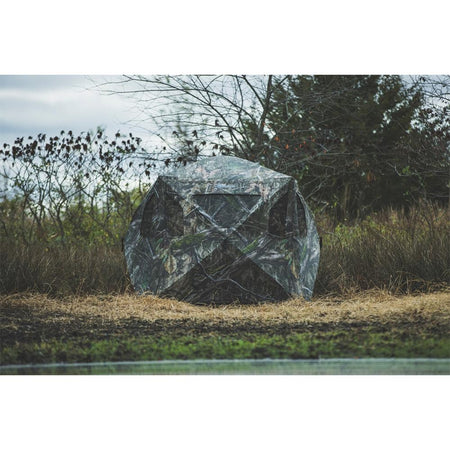 Ameristep Brickhouse Wide-Bottom Extreme Hub Blind - Mossy Oak Country DNA