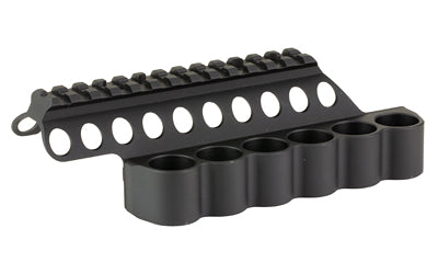 Mesa Tactical 94210 SureShell 6-Shell Carrier with Picatinny Rail, Fits Beretta 1301 Competition 12GA, Black