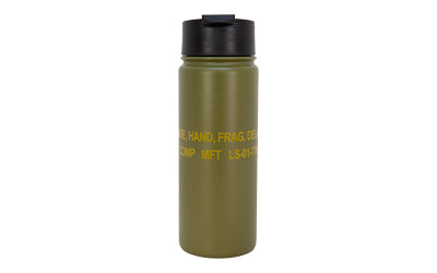 MFT M67 Drinkware Frag Flip Top Tumbler 16 oz, Green, Double-Wall Insulated DM67-16