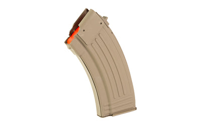 Global Ordnance 10Rd AK-47 Rifle Magazine, 7.62X39, 20Rd Housing, FDE Finish