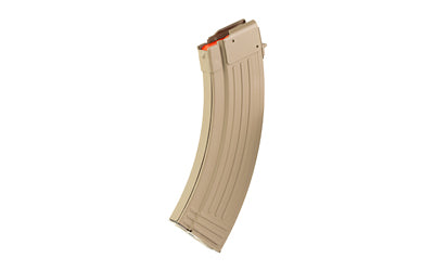 Global Ordnance 10Rd AK-47 Rifle Magazine, 7.62X39, 30Rd Housing, FDE Finish