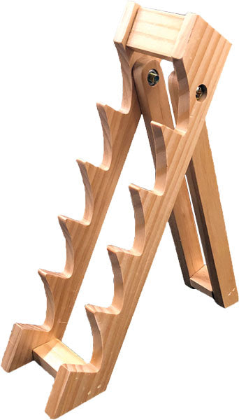 ABKT Wooden Knife Display Stand for 5 Knives - Retail Counter Display