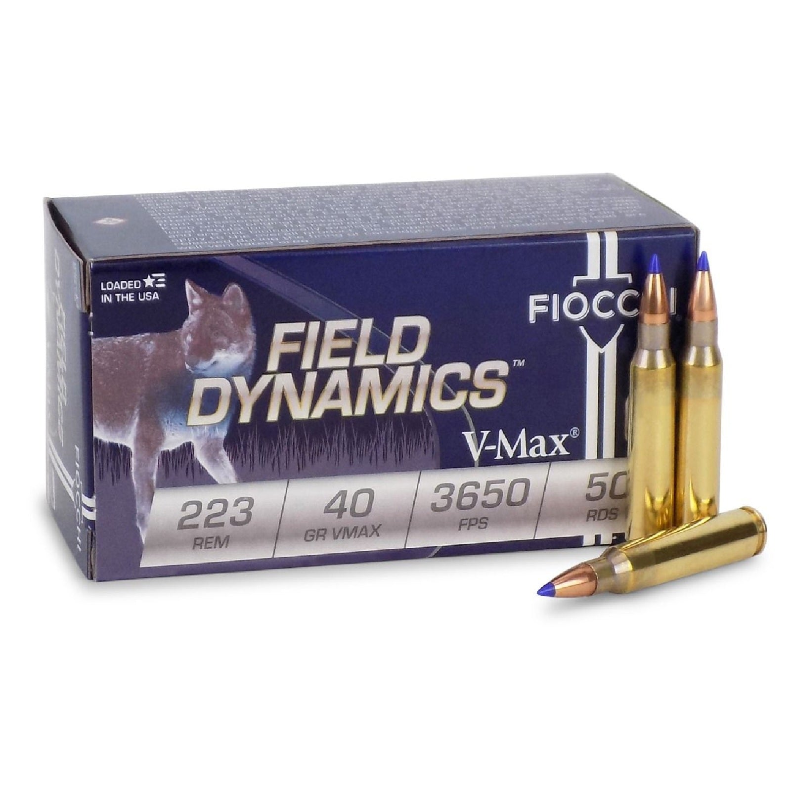 Fiocchi .223 Remington 223FHVB Field Dynamics Hornady V-Max 40 Grain